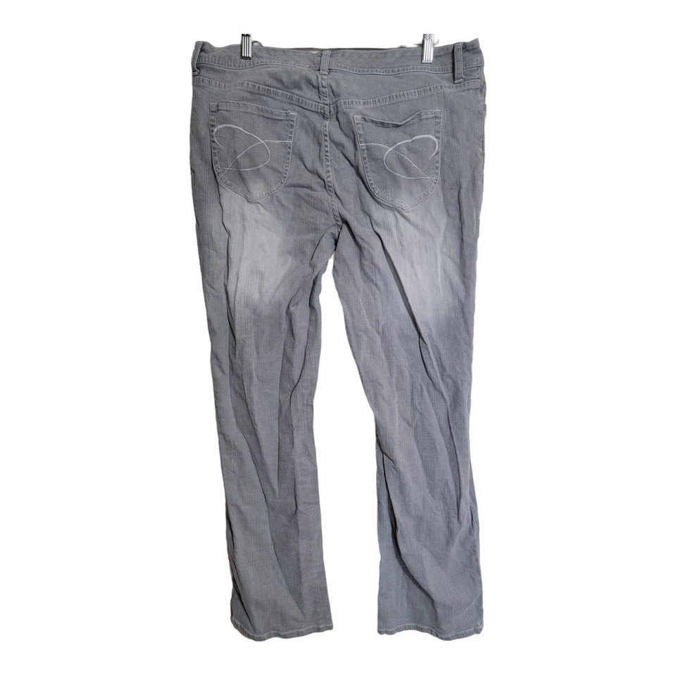Chicos Jeans Womens Sz 2.5R Platinum Gray Metallic Embroidered - Image 2 of 4