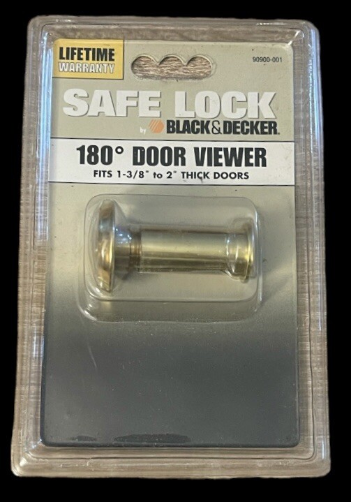 Black & Decker Safe Lock 180 Door Viewer Gold Tone Fits 1 3/8" to 2" Door