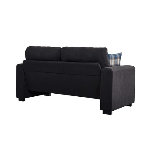 Luxury 2, 3 Seater Linen Fabric Couch Sofa Armchair with 2 Pillows Living Room - Picture 65 of 86