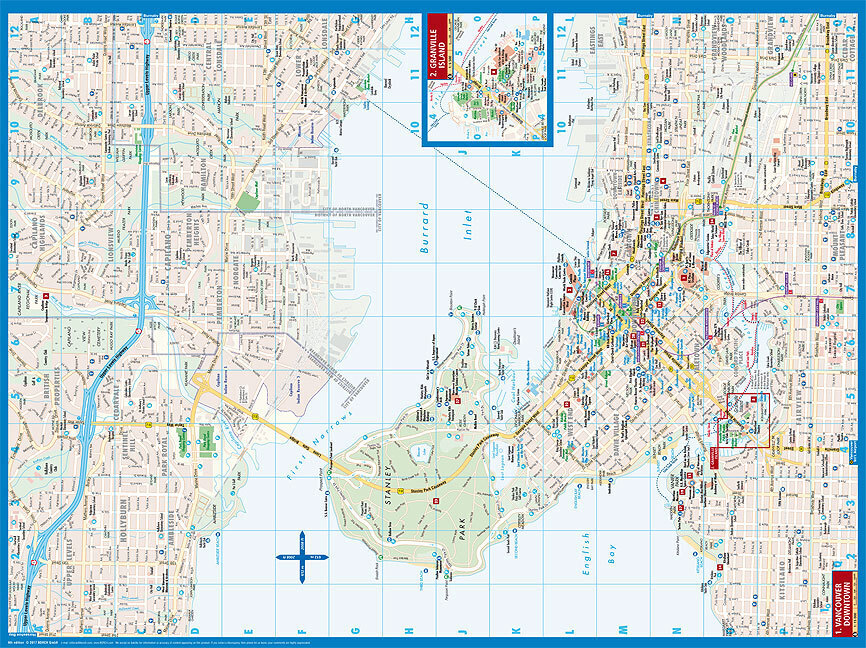 Thumbnail - Borch Map Vancouver (land-)karte Mehrfarbendruck. Gefalzt 2 S. Deutsch