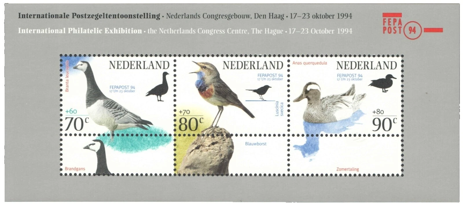 Birds Dutch Stamps