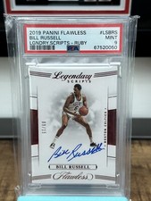 2019-20 Flawless BILL RUSSELL Legendary Scripts Auto Ruby /15 POP 1: NONE HIGHER