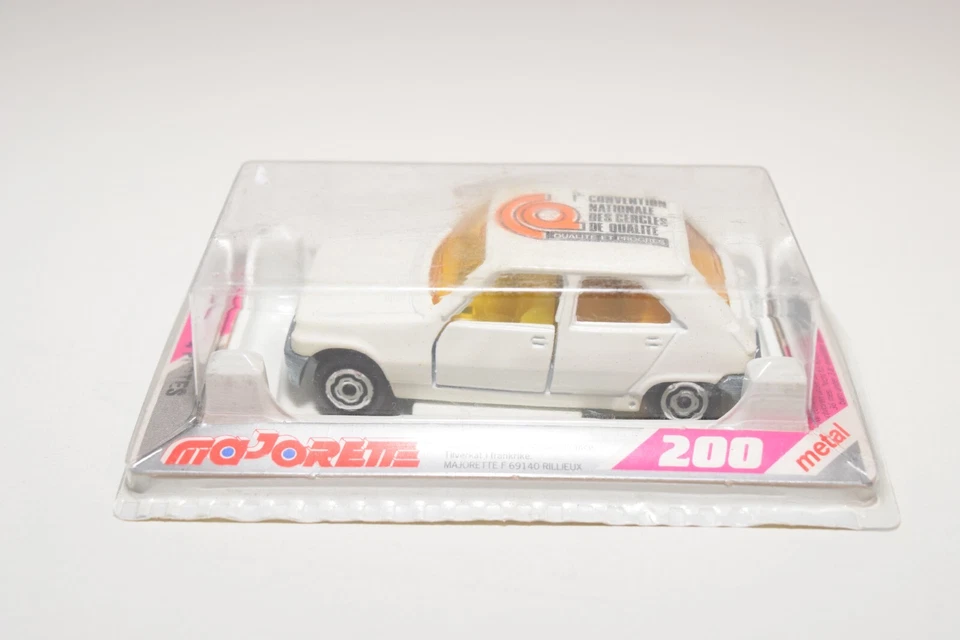 A44 1:55 MAJORETTE 257 280 RENAULT R 5 4 PORTE BIANCO 1° CONVENTION CIRCLES MIB - Immagine 2 di 4