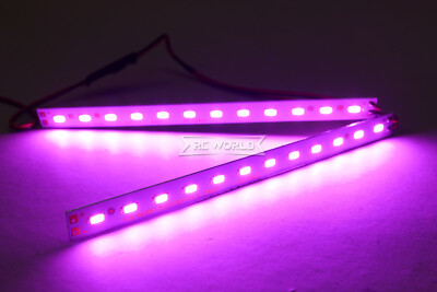 RC CHASSIS LED Light Strip 24 LED Cree High Power Metal (2) Strips -PURPLE-