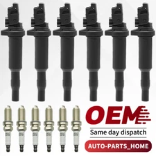 6 Spark Plugs and Ignition Coil Pack for BMW 128i 325i 328i OEM UF592 0221504470
