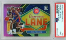 2020 Panini Donruss Optic  Express Lane Pink #21 ISIAH THOMAS Pistons /25 PSA 9