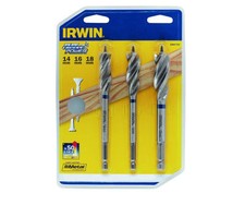 IRWIN 3 Piece Set BI-METAL Wood Spade Auger Drill Bits 14mm 16mm 18mm 10507720