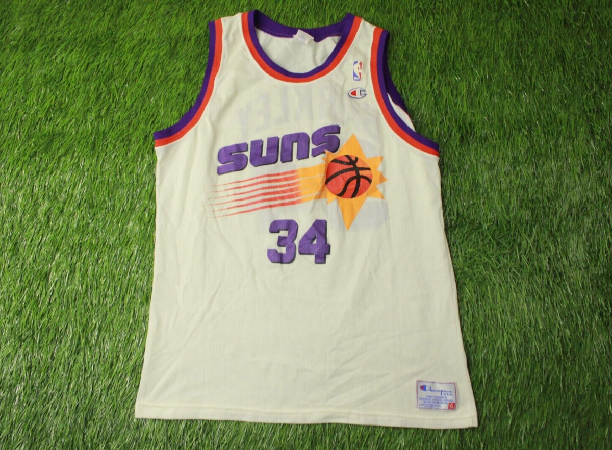 90s Champion Phoenix Suns 34Barkley USA製 PHOENIX SUNS # 34 BARKLEY VINTAGE 90'S BASKETBALL SHIRT JERSEY