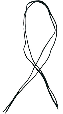 Bolo Tie Strings - Black Nylon String 37'' - LOT of 2
