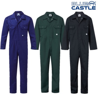 BLUE CASTLE NIETEN VORNE OVERALL HERREN 36-54'' BRUSTUMFANG ARBEITSKLEIDUNG OVERALLS KOCHANZUG