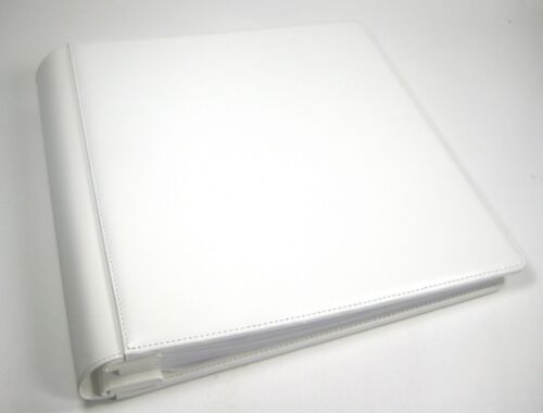 Genuine Leather Wedding Photo Album WHITE Postbound 8X10 & 5X7 High Quality! - Picture 1 of 3