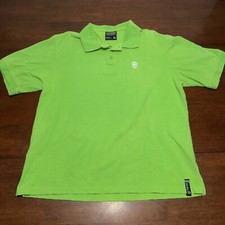 South Pole shirt men's Authentic Collection Green Polo XL Y2K Skateboarding