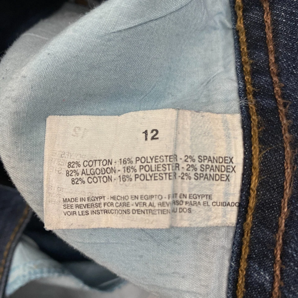 Pantalones de mezclilla BandolinoBlu de pierna recta para mujer talla 12 azul lavado oscuro Foto 4 de 4