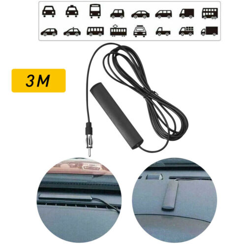 Electronic Universal Stereo Hidden 12V Radio AM FM Amplified Antenna Car Boat - Picture 1 of 10
