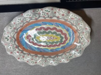 Vintage 1992 Victoria & Richard MacKenzie Childs Ltd. Oval Dish | eBay
