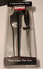 Rapala 6" Deluxe Falcon Fillet with Sheath and Sharpener Fish Knife Gift 
