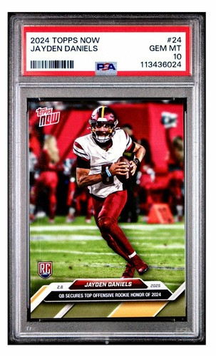 2024 Topps NOW 24 Jayden Daniels ROOKIE (RC) PSA 10 GEM-MT Washington Commanders - Zdjęcie 11 z 24