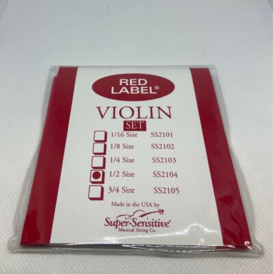 Super Sensitive Red Label 1/2 Violin String Set SS2104 