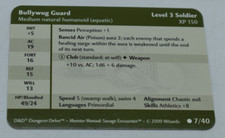 WOTC D&D Dungeon Delve Mini Savage Encounters Bullywug Guard - CARD ONLY