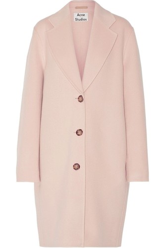 ACNE STUDIOS COAT LANDI DOUBLE WOOL CASHMERE COAT PASTEL PINK SIZE 40 M - 第 3/14 張圖片