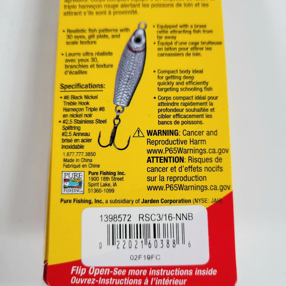 Cucharas Scout Johnson Rattlin 3/16 onzas níquel azul RSC3/16-NNB Foto 4 de 4