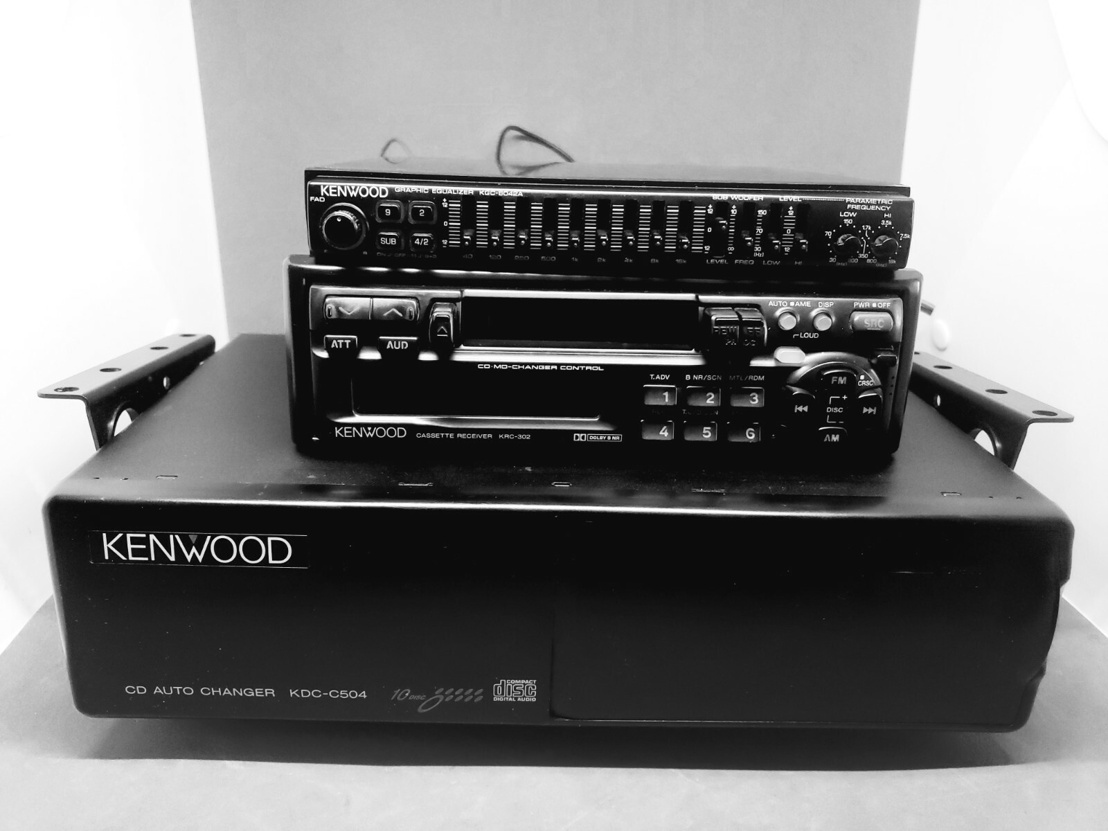 Vintage Old School KENWOOD EQ Equalizer KGC6042A + KRC 302 Tape + CD