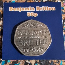 2013 Benjamin Britten born 1913 50p Fifty Pence coin circulated