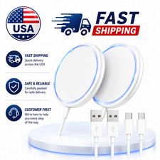 2 PACK Magnetic Wireless FAST Charger Pad For Magsafe iPhone 17 16 15 14 Pro Max