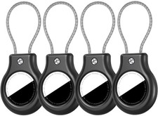 4 Pack for AirTag Holder with Cable Wire TNSNK Anti-Lost Secure Keychain for ...