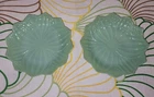 Fire King Jadeite Lotus Leaf And Blossom Plates (2)