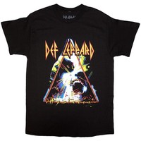 Def Leppard T Shirt Hysteria Band Logo Nue Offiziell Herren Schwarz