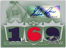 Nolan Ryan 2007 Topps Triple Threads Plate Triple Patch Auto Card #TTRA42 1/1