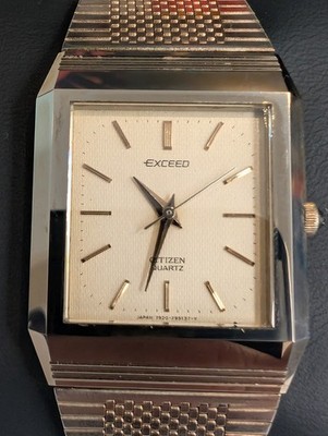 Vintage Citizen Exceed Quartz 4-755725K Original Bracelet Running