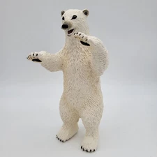 VTG Safari Ltd 2003 White Polar Bear 7.25" Standing Roaring Attacking Rare Pose