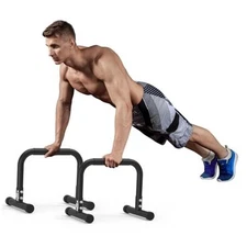  Dip Station Functional Heavy Duty Dip Stands Fitness Workout Dip bar Black-03