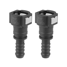 2pcs Fuel Line Quick Connect Straight Barb Adapter for 3/8" to 3/8" Rubber Tube