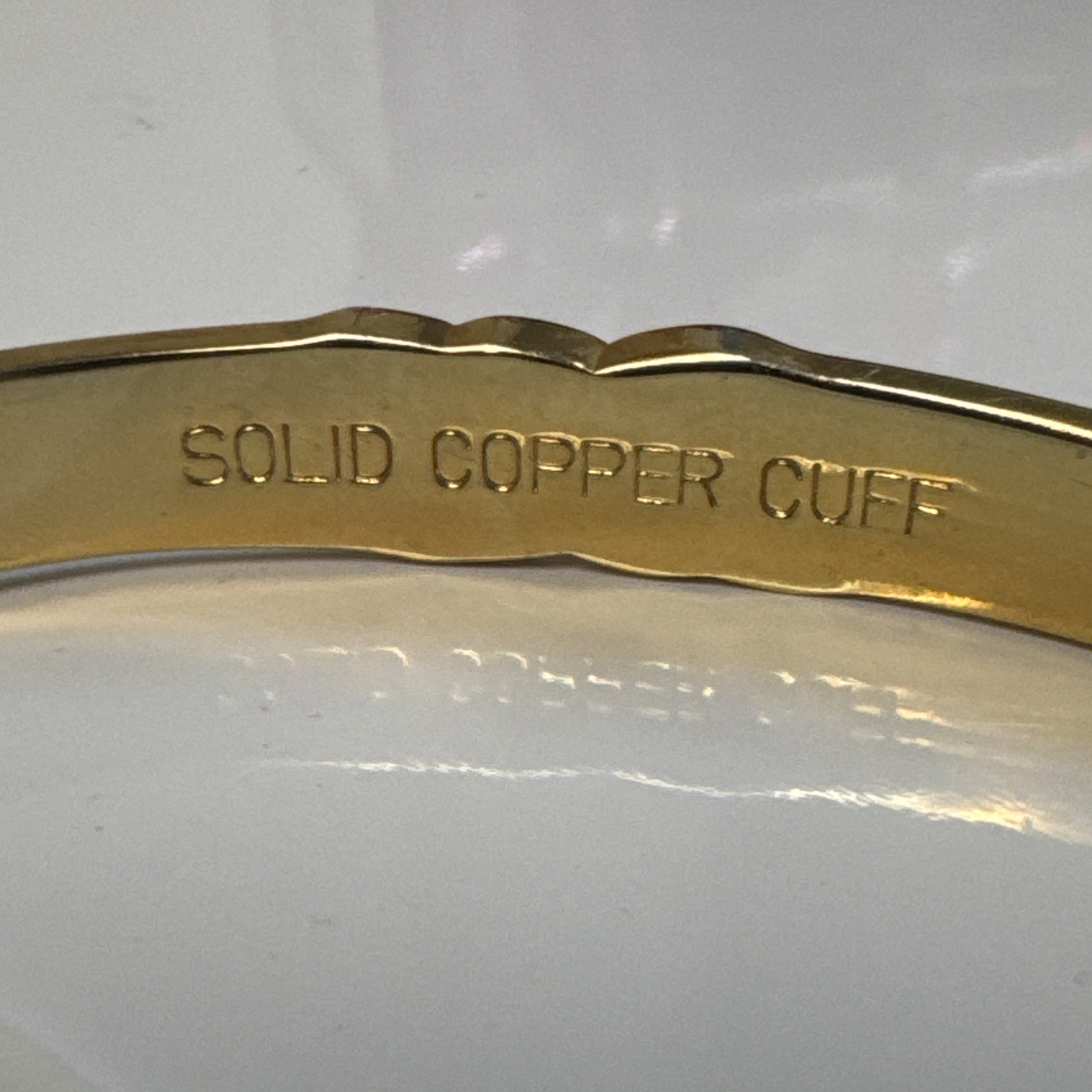 Copper Bracelet marked Solid Copper Cuff - image 2