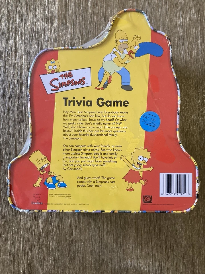 The Simpsons Trivia Game 2000 New Game Collectors Tin In Original Plastic - Image 2 of 2