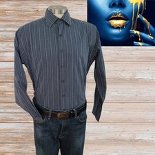 Claiborne Shirt 100 Cotton Modern Fit Button Down Striped 16.5