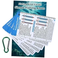 Knot Tying Kit Pro,25 way fishing knots cards - Waterproof Fishing Knots 