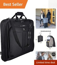 Classic Black Carry On Garment Bag for 4 Suits - Perfect for Business Travel
