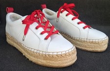 Sam Edelman Women's White Carleigh Platform Espadrille Sneakers US Size 9