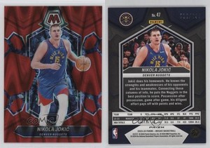 2023-24 Panini Mosaic Red Seismic Prizm /299 Nikola Jokic #47
