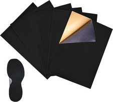 6 Pack Stick On Suede Dance Shoe Soles Self Adhesive Slide Pads Black