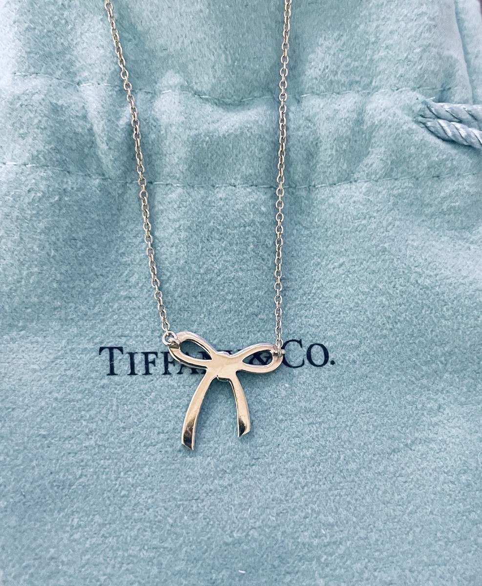 Tiffany & Co. Sterling Silver 925 Bow Ribbon Pendant