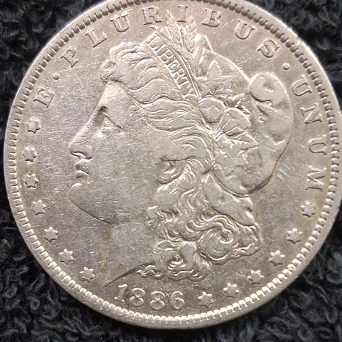 1886 O Morgan Dollar $1 US Coin Circulated Uncertified Silver 0.9 AU Details.