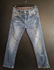 Rock Revival Women's Noelle Slouchy Capri Denum Size 25