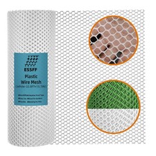 Pet  Garden Safeguard - 15.7IN x 32.8FT Roll - White Plastic Netting, Multi-...