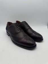 BRAND NEW Marc Joseph New York Madison Wine Grainy Leather Wingtips Size 9.5 US