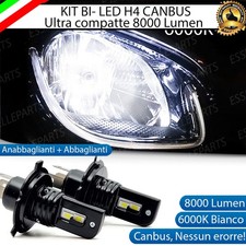 KIT FULL LED SMART FORFOUR 453 LAMPADE LED H4 6000K BIANCO GHIACCIO 8000 Lumen
